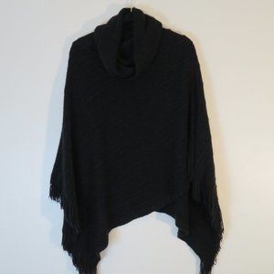 BCBG Max Azria | Size Small | Black Knit Poncho Sweater